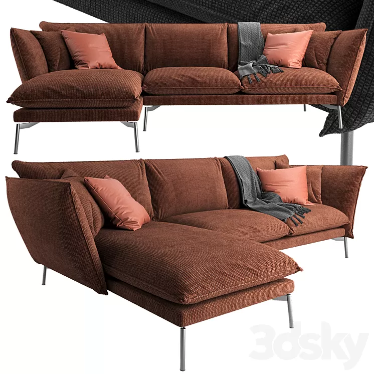 Hugo Sofa Corner 3D Model Hugo Sofa Corner 3D Model