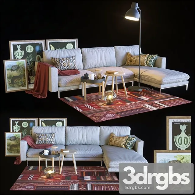 Hülsta + ikea sofa set 2 3D Model Download Hülsta + ikea sofa set 2 3D Model Download
