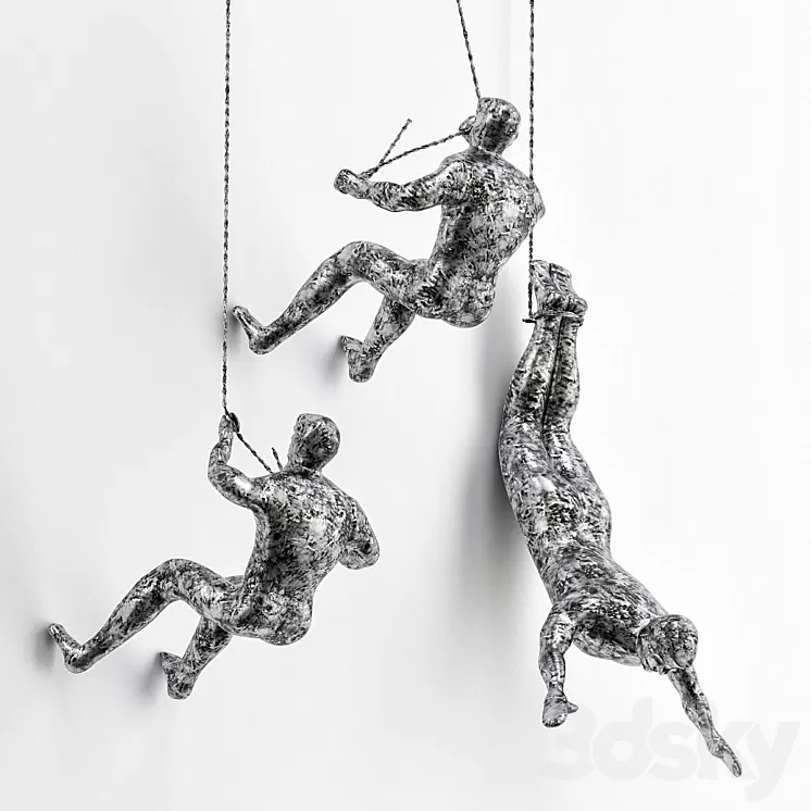 Human Diver Sculpture 3D Model