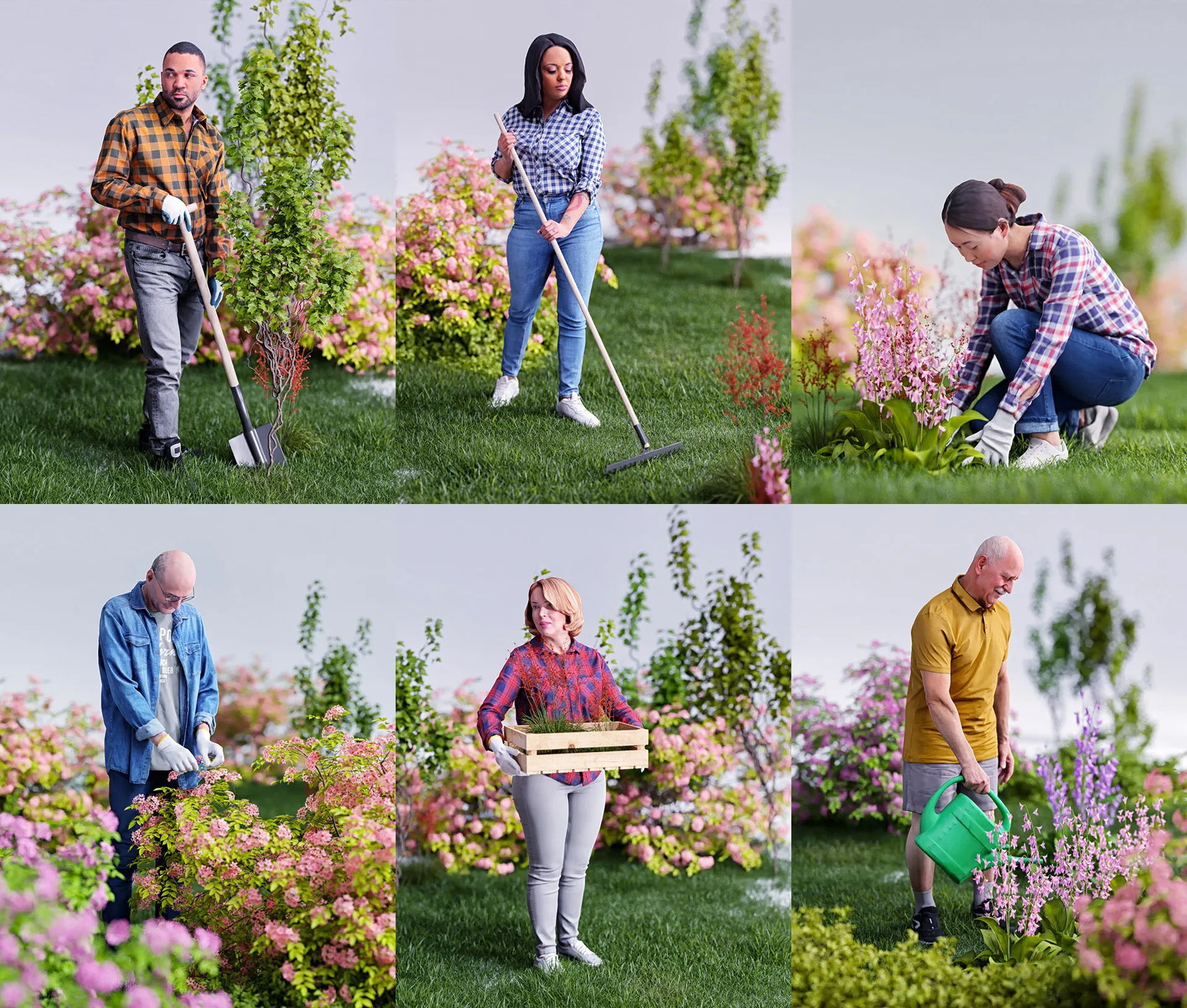 Humano 3D- 2209 – Gardening 01