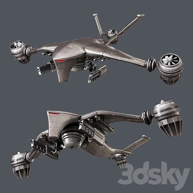 Hunter killer-drone 3D Model Hunter killer-drone 3D Model