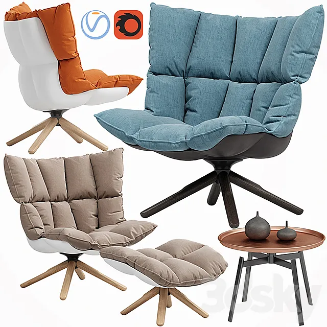 Husk armchair 3D Model Husk armchair 3D Model