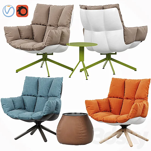 Husk armchair 3D Model Husk armchair 3D Model
