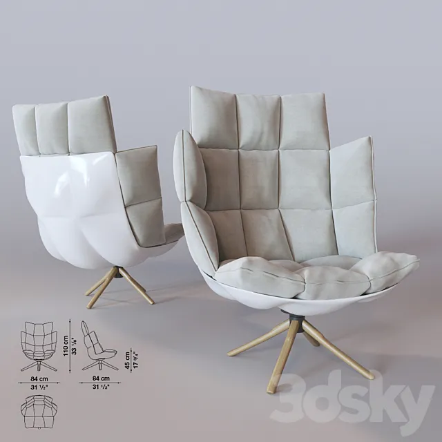 Husk Armchair 3D Model