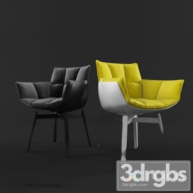 Husk Dining Chair 3D Model Download