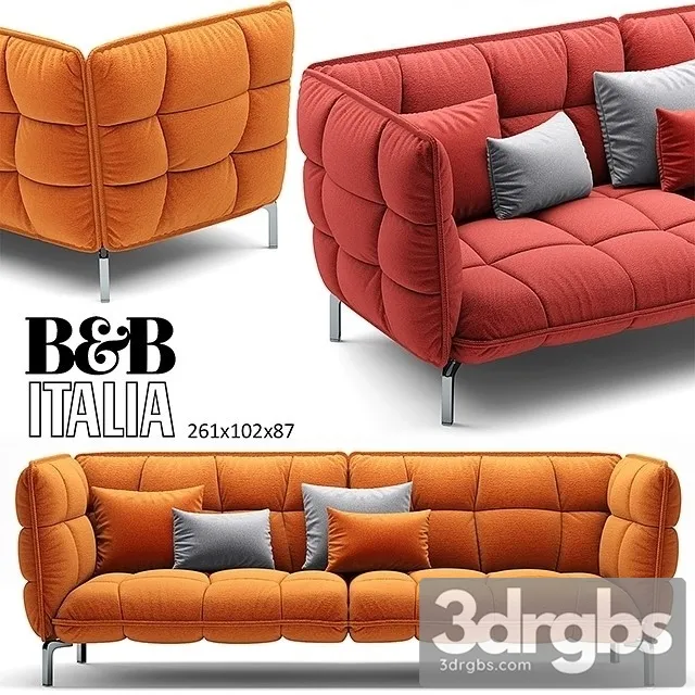 Husk Sofa BB Italia 04 3D Model Download