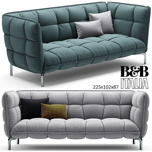 HUSK sofa B&B Italia 225 3D Model HUSK sofa B&B Italia 225 3D Model