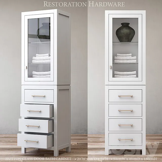 HUTTON GLASS DOOR BATH CABINET 3DModel HUTTON GLASS DOOR BATH CABINET 3DModel
