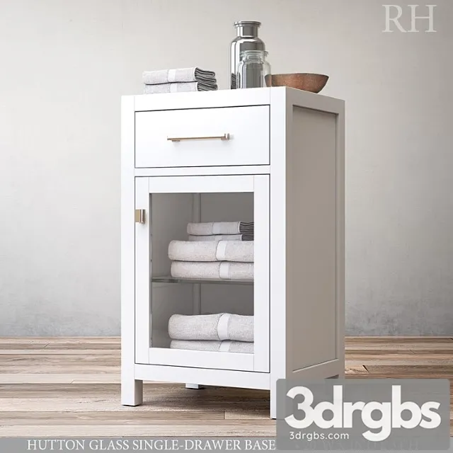 Hutton Glass Single Drawer Base 3D Model Download