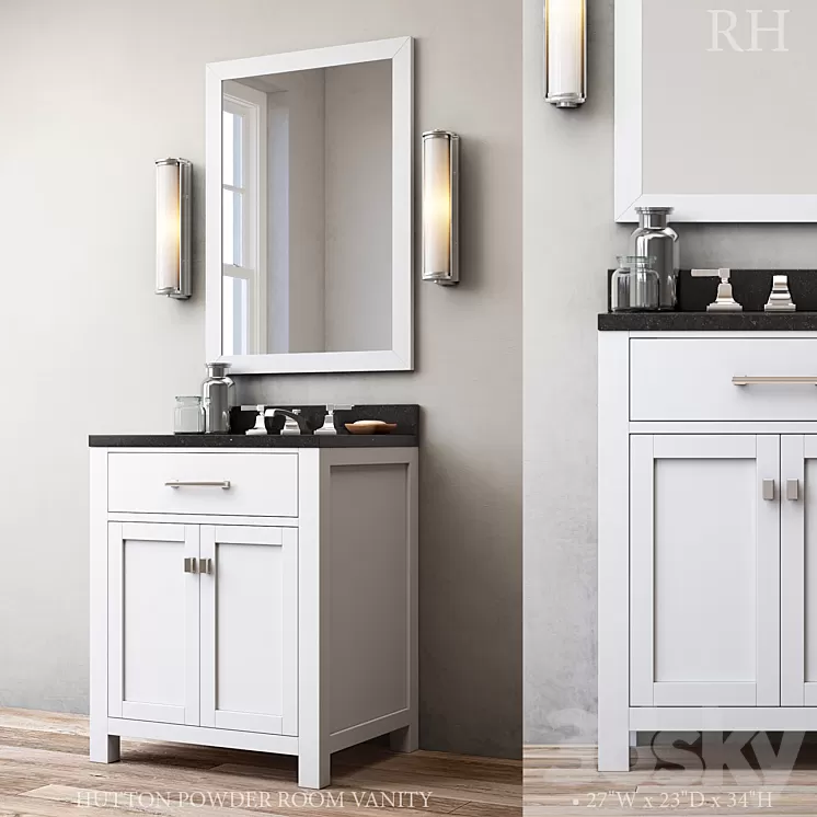 HUTTON POWDER ROOM VANITY 3D Model HUTTON POWDER ROOM VANITY 3D Model