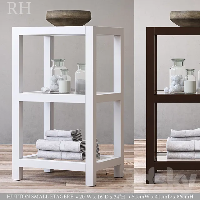 HUTTON SMALL ETAGERE 3D Model HUTTON SMALL ETAGERE 3D Model