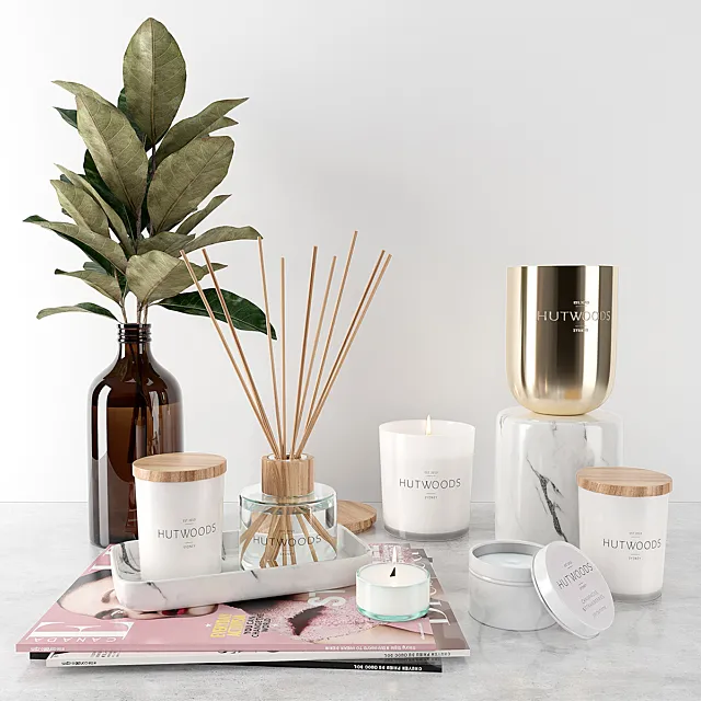 HUTWOODS decorative set 3D Model