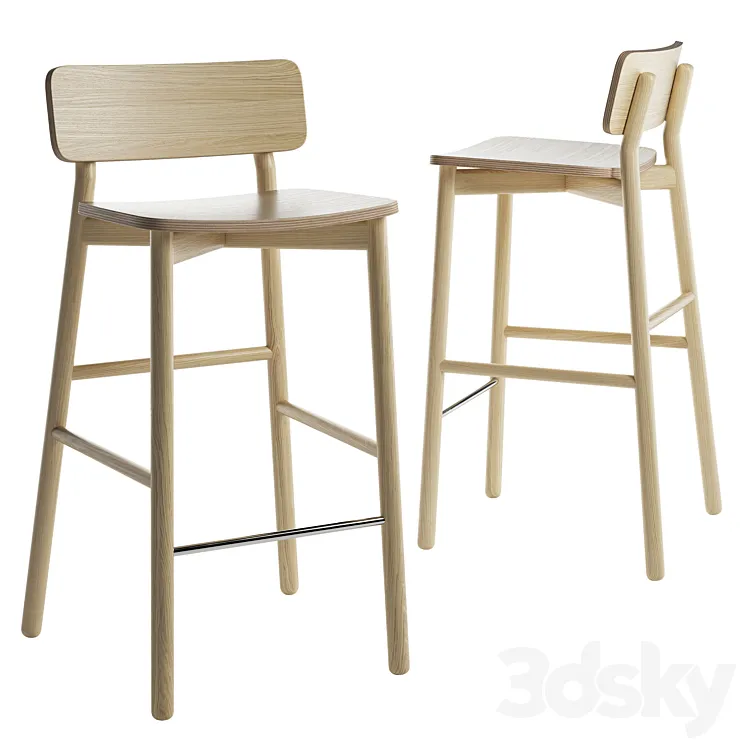 Hven Bar Stool by Skagerak 3D Model Free Download