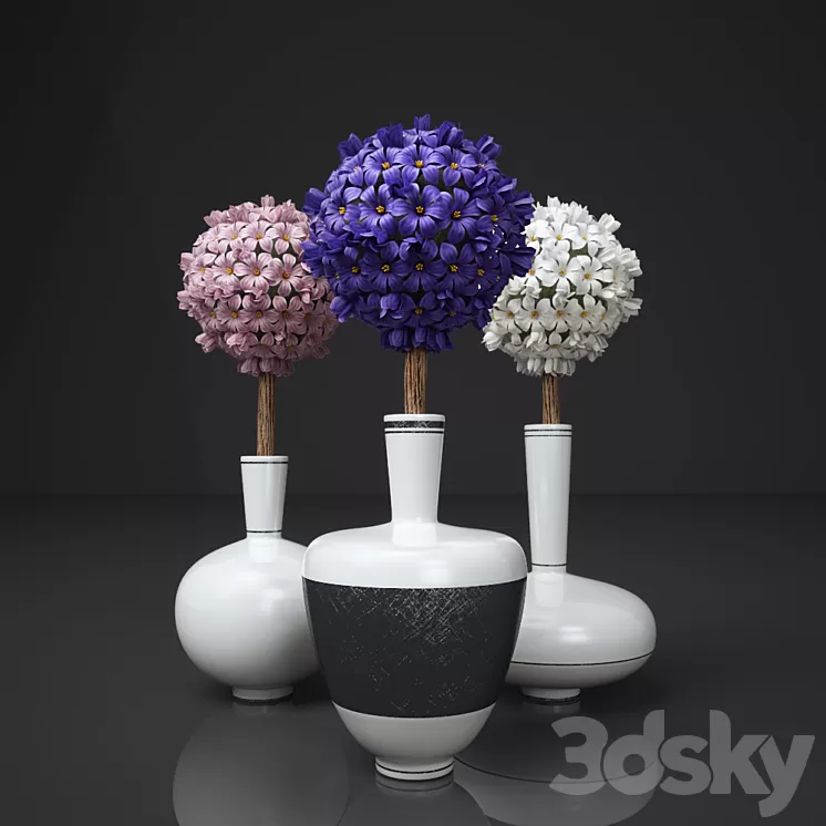 hyacinth floral bouquet 3D Model hyacinth floral bouquet 3D Model