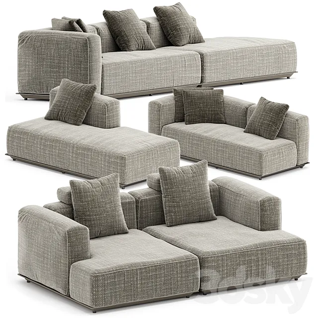 HYBRID OUTDOOR SOFA SET3 by B&B ITALIA 3DModel HYBRID OUTDOOR SOFA SET3 by B&B ITALIA 3DModel
