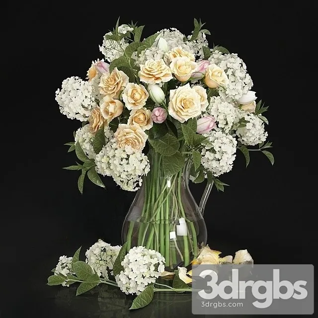Hydrangea flowers 3D Model Download