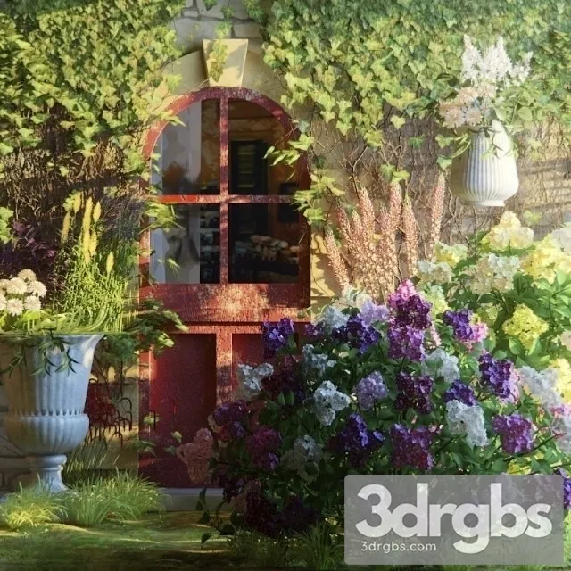 Hydrangea Garden 3D Model Download