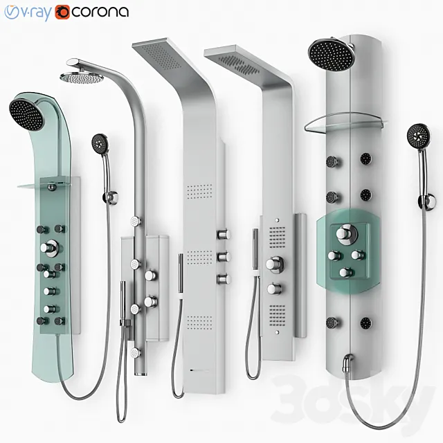 Hydromassage panels Ravak set 21 3DModel