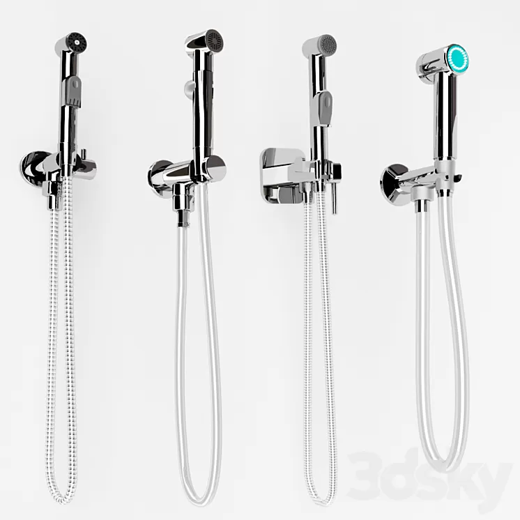 Hygienic shower collection 3D Model