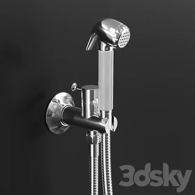 Hygienic shower Cristina Tricolore Retro PD67752 3DModel