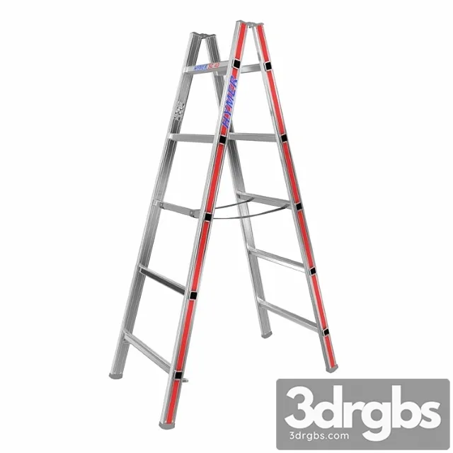 Hymer 4023 aluminum ladder 3d model 3D Model Download