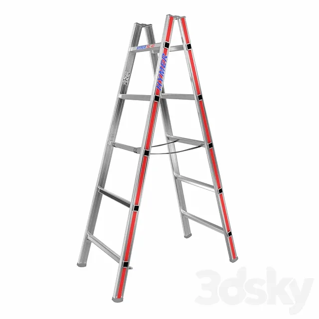 Hymer 4023 aluminum ladder 3d model 3D Model