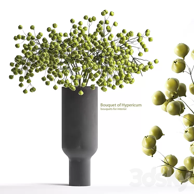 Hypericum bouquet 3D Model Free Download