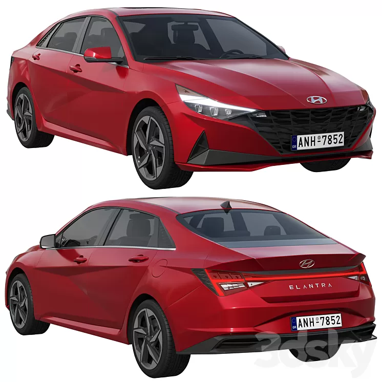 Hyundai Elantra 2021 3D Model Free Download