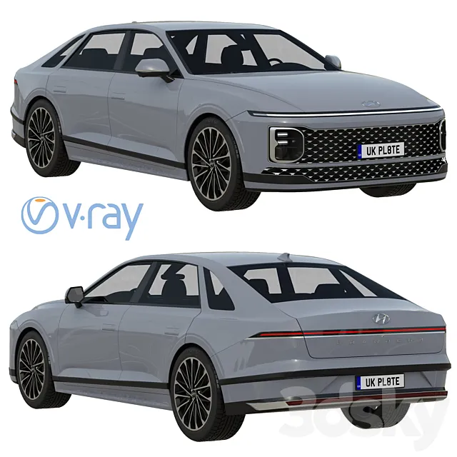 Hyundai Grandeur 2023 3D Model