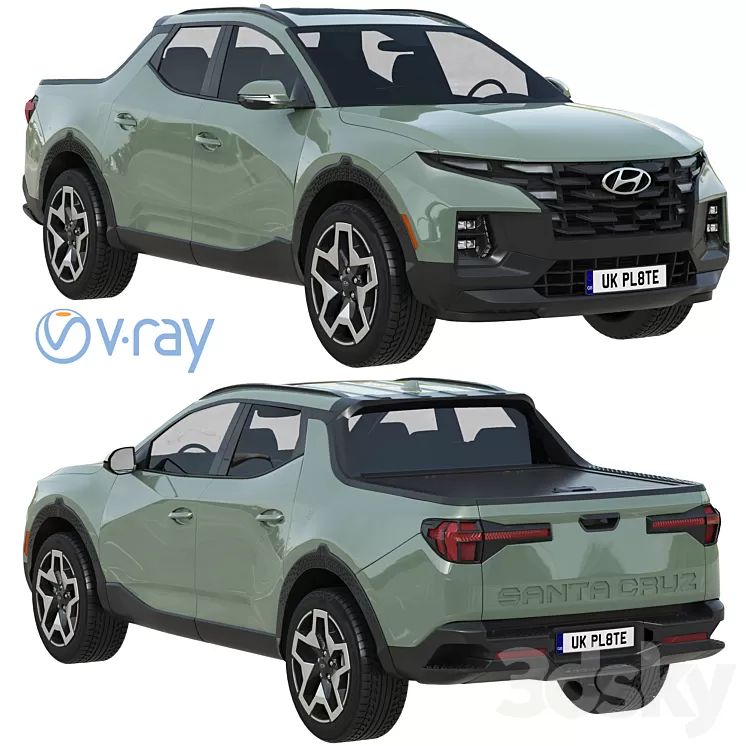 Hyundai Santa Cruz 3D Model Free Download