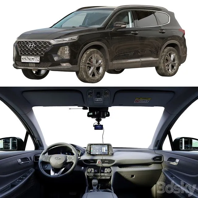 Hyundai Santa Fe 2019 3D Model