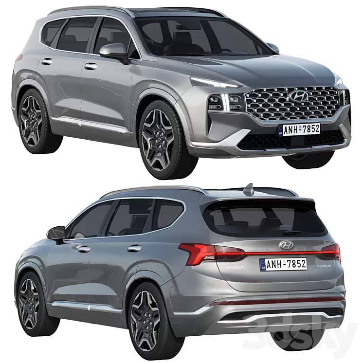 Hyundai Santa Fe 2021 3D Model