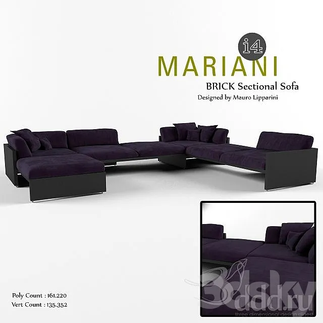 I 4 Mariani – Brick Sectional Sofa 3D Model