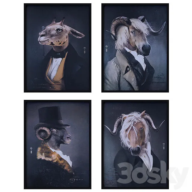 IBride Collector Portraits set 001 3D Model IBride Collector Portraits set 001 3D Model