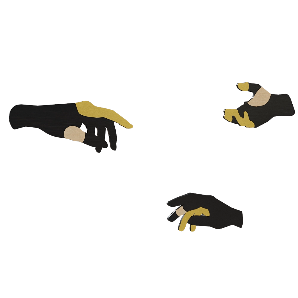 ibride – Set of 3 hooks Des Mains Habiles 3D Model