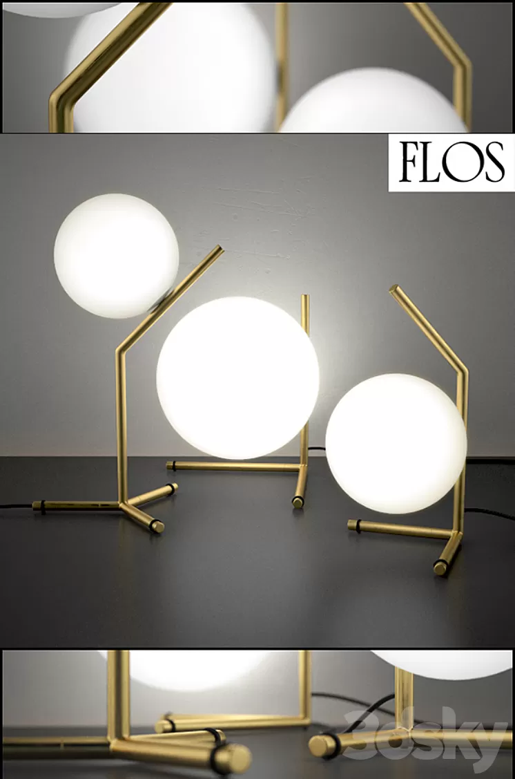 IC Lights table series by Flos 3D Model