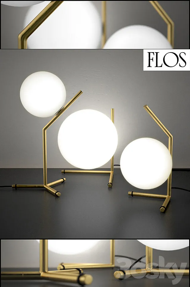 IC Lights table series by Flos 3DModel