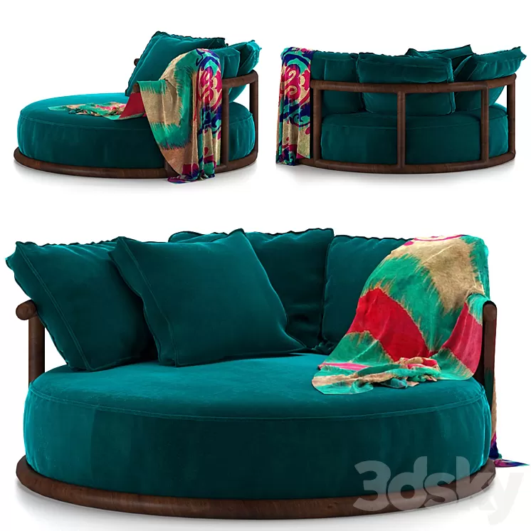 Icaro round sofa 3D Model Icaro round sofa 3D Model