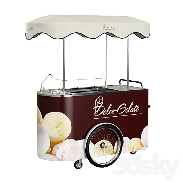Ice Cream Trolley “Dolce Gelato” 3D Model