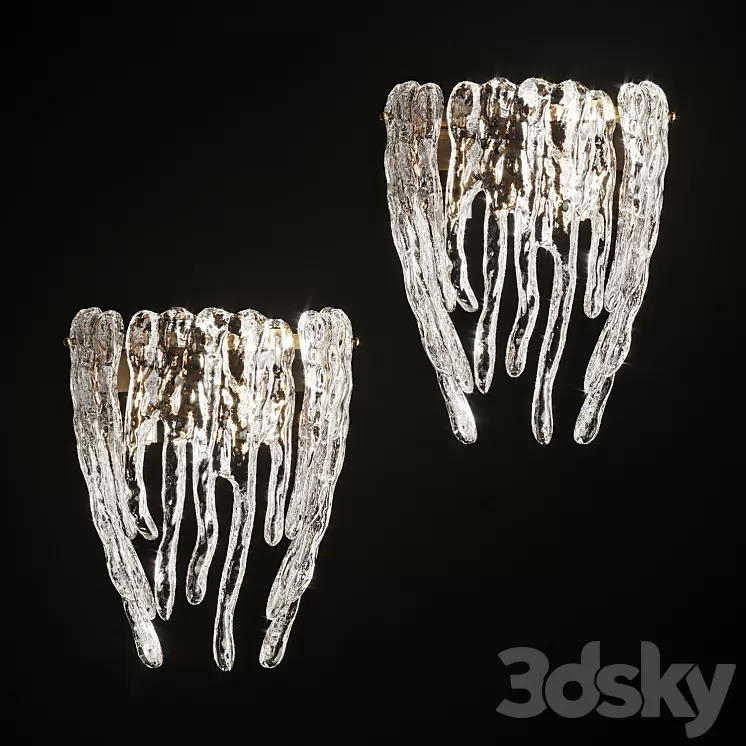 Ice sconce spring wall lampatron 3D Model Ice sconce spring wall lampatron 3D Model