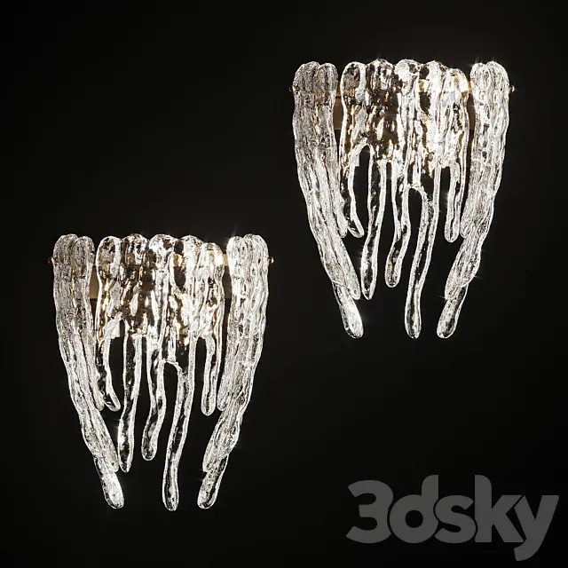 Ice sconce spring wall lampatron 3DModel Ice sconce spring wall lampatron 3DModel