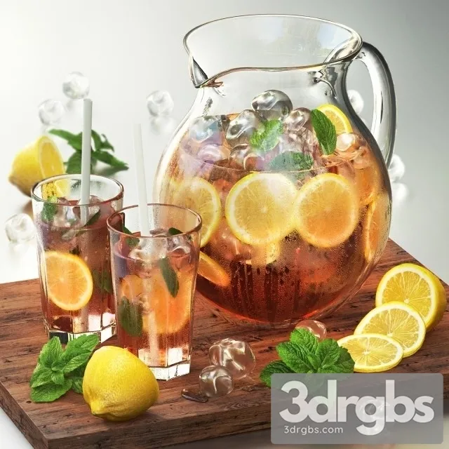 Iced Tea With Lemon 3D Model Download