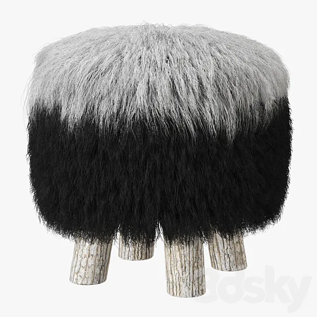 Icelandic Sheepskin chair 3D Model Icelandic Sheepskin chair 3D Model