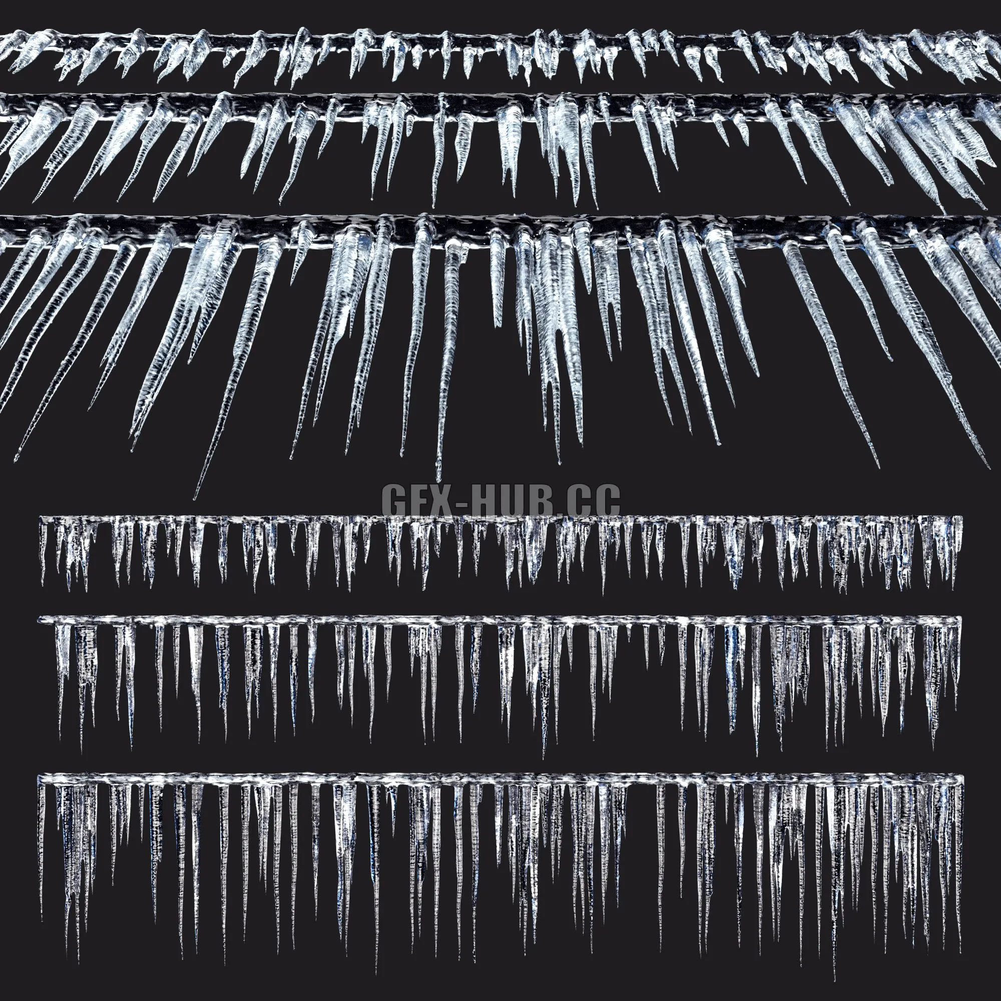 Icicles 02 3D Model Icicles 02 3D Model