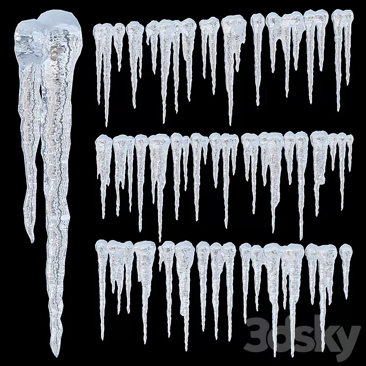 Icicles 2 3D Model