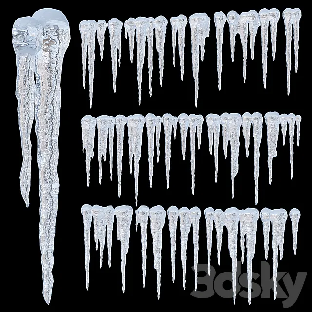 Icicles 2 3DModel Icicles 2 3DModel