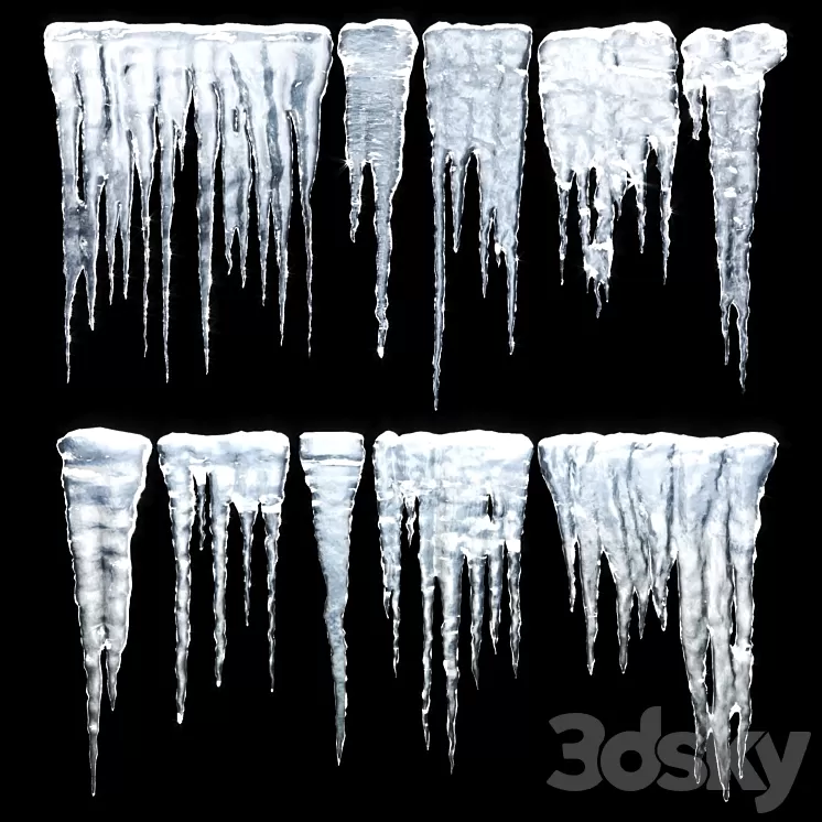 Icicles 3D Model