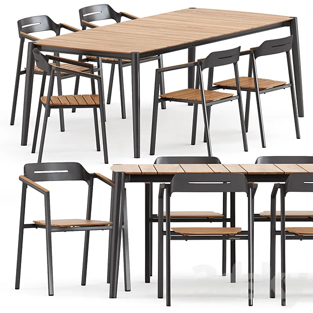 ICON ARMCHAIR and ICON DINING TABLE 89 by akulaliving 3D Model