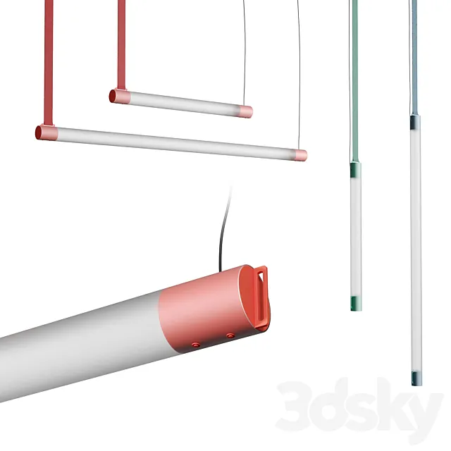 IDA By Oikoi LED indirect light adjustable metal pendant lamp 3DModel