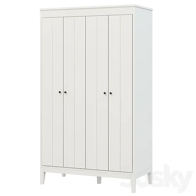 IDANÄS IDANES Wardrobe white121x211 3D Model IDANÄS IDANES Wardrobe white121x211 3D Model